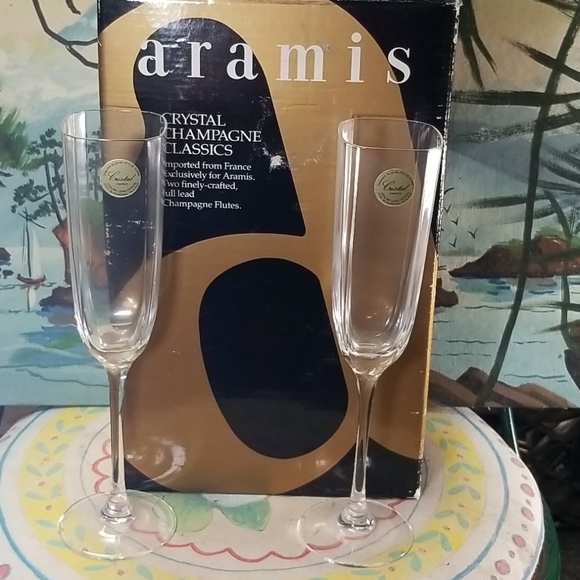 Aramis crystal champagne classic flutes France - Picture 3 of 7